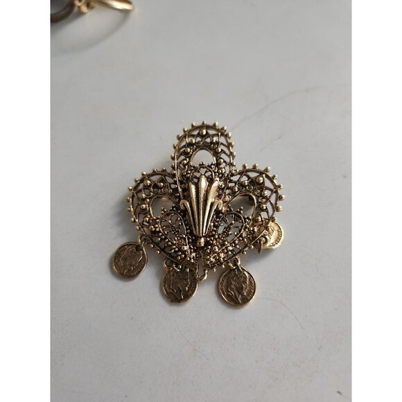 Vintage Arthur Pepper Napleon Coin Pin. Gold Toned - Picture 1 of 2